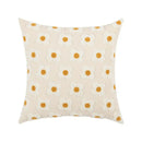 Yellow & white embroidered flora cotton pillow cover bedroom sham by Decorbites