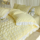 GobekUsa Bubble Gauze Lace Duvet Cover Set - Cooling & Durable Bedding Kit for Summer