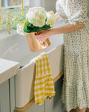 Yellow Gingham Ruffled Dish Towel by Galley & Fen