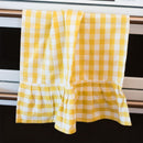 Yellow Gingham Ruffled Dish Towel by Galley & Fen