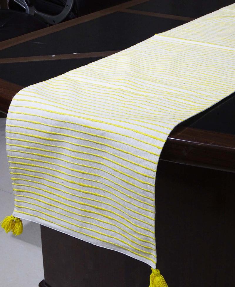 Cotton Table Runner with Yellow Stripes 16"x90", photo 2 of 2