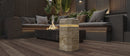 Luxury Travertine Marble Side Table with LED Illumination by MEG Custom Marble By Ziynet A. LLC