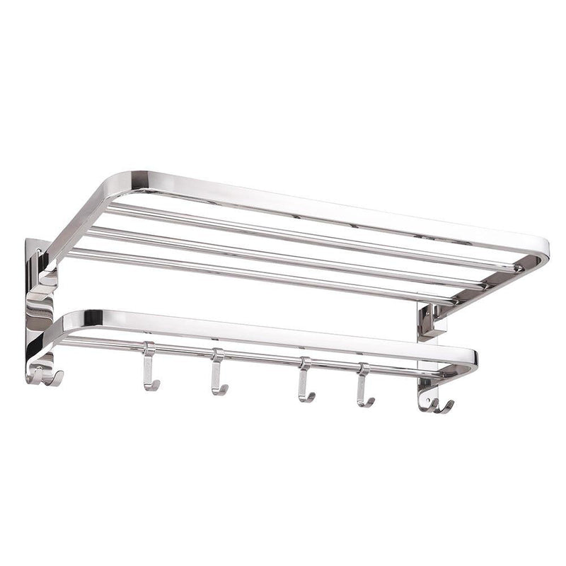 Yescom 23" Stainless Steel Towel Shelf Rack Wall-Mounted Towel Holder