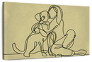 Woman Loving Dog Wall Art