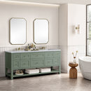 James Martin Breckenridge 72" Double Bathroom Vanity, Smokey Celadon