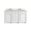 James Martin Bristol 60" Double Bathroom Vanity, Bright White
