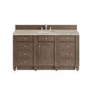 James Martin Bristol 60" Single Bathroom Vanity, Whitewashed Walnut