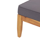 Aston Outdoor Acacia Wood 3 Seater Sofa Chat Set with Ottoman