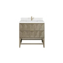 James Martin Emmeline 36" Single Bathroom Vanity, Pebble Oak