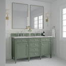 James Martin Brittany 60" Double Bathroom Vanity, Smokey Celadon
