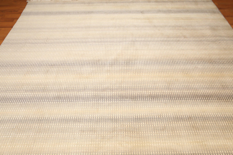 8'2" x 12' Hand Knotted Chic Design Wool Silk Full Pile Oriental Area Rug Beige