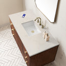 James Martin Amberly 48" Dual Mount Single Bathroom Vanity, Mid-Century Walnut