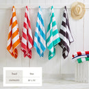 Cotton Velour Cabana Stripe Beach Towel - Novia Collection by Great Bay Home