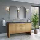 James Martin Hudson 60" Double Bathroom Vanity, Light Natural Oak