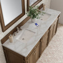 James Martin Bristol 72" Double Bathroom Vanity, Saddle Brown