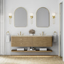 James Martin Allamari 72" Floating Double Bathroom Vanity, Dune Mist