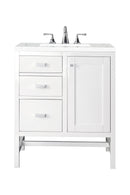 James Martin Addison 30" Single Bathroom Vanity, Glossy White