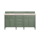 James Martin Brittany 72" Double Bathroom Vanity, Smokey Celadon