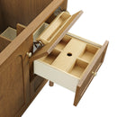 James Martin Laurent 36" Dual Mount Single Bathroom Vanity, Honey Oak