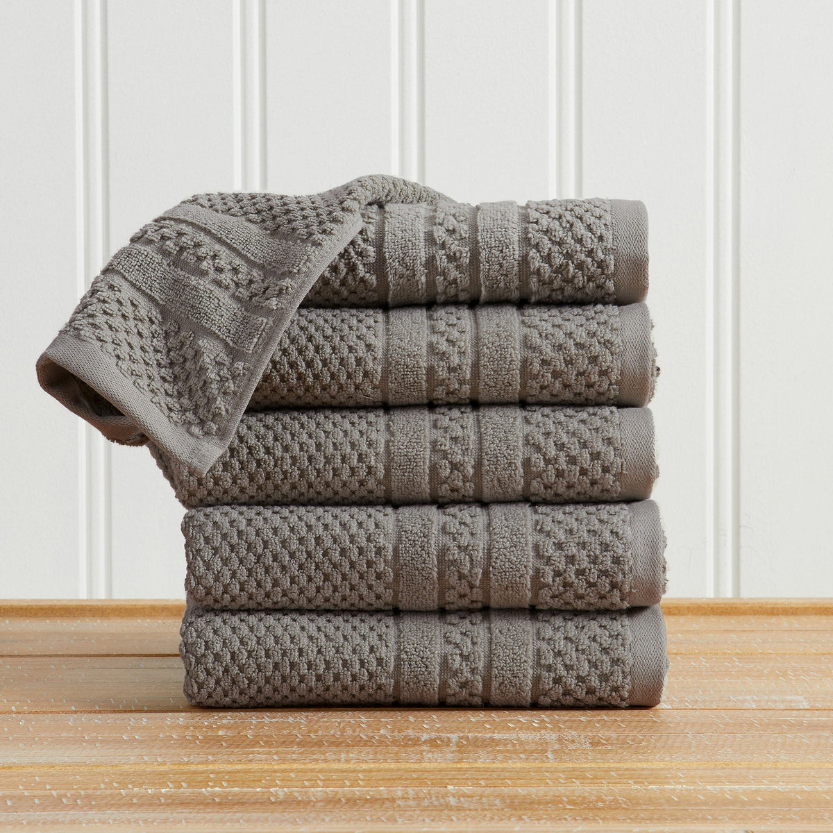 100% Cotton Checkered Jacquard Bath Towel Set - Giuliana Collection, photo 51 of 52