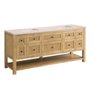 James Martin Breckenridge 72" Double Bathroom Vanity, Light Natural Oak