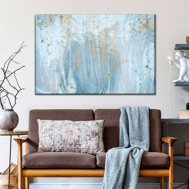 Light Blue Abstract Wall Art