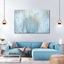Light Blue Abstract Wall Art