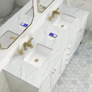 James Martin Chicago 72" Double Bathroom Vanity, Glossy White