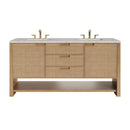 James Martin Solene 72" Double Bathroom Vanity, Seaside Oak