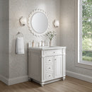 James Martin Bristol 30" Single Bathroom Vanity, Bright White