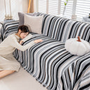 Modern Minimalist Sofa Throw Cover Cotton Knit Throws for Couch Scratch Proof Couch Cover