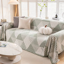 Chenille Geometric Patterned Sofa Throw, Couch Covers for Sectionals for Pets, Throw Cover for Couch