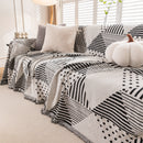 Chenille Geometric Patterned Sofa Throw, Couch Covers for Sectionals for Pets, Throw Cover for Couch