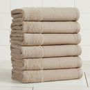 Cotton Linen-Like Border 6-Piece Towel Set - Priya Collection by Great Bay Home