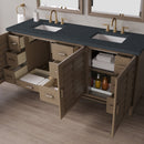 James Martin Portland 72" Double Bathroom Vanity, Whitewashed Walnut