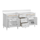 James Martin Lorelai 72" Double Bathroom Vanity, Bright White