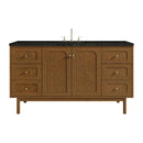 James Martin Laurent 60" Dual Mount Single Bathroom Vanity, Honey Oak
