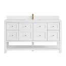 James Martin Breckenridge 60" Single Bathroom Vanity, Bright White