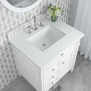 James Martin Brittany 30" Single Bathroom Vanity, Bright White