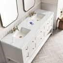 James Martin Breckenridge 72" Double Bathroom Vanity, Bright White