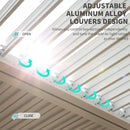[12X20FT] Alora Outdoor Hardtop Louvered Pergola With Adjustable Aluminum Rainproof Roof (SAK18625)