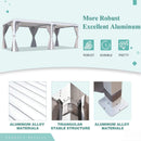 [12X20FT] Alora Outdoor Hardtop Louvered Pergola With Adjustable Aluminum Rainproof Roof (SAK18625)