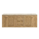 James Martin Laurent 72" Dual Mount Double Bathroom Vanity, Light Natural Oak