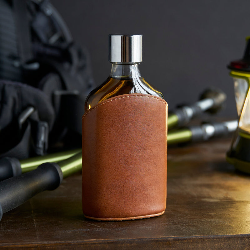 Parker Leather-Wrapped Glass Flask, photo 2 of 7