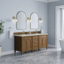 James Martin Brittany 72" Double Bathroom Vanity, Pecan