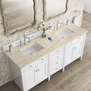 James Martin Brittany 72" Double Bathroom Vanity, Bright White