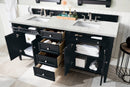 James Martin Brittany 72" Double Bathroom Vanity, Black Onyx