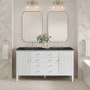 James Martin Myrrin 60" Double Bathroom Vanity, Bright White