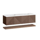 James Martin Marcello 72" Floating Double Bathroom Vanity, Chestnut