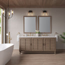 James Martin Portland 72" Double Bathroom Vanity, Whitewashed Walnut
